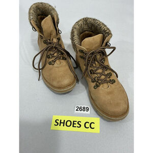 Womans Mountain Sole Kiana 7 M Tan Work Hike Lace Up Ankle Boots